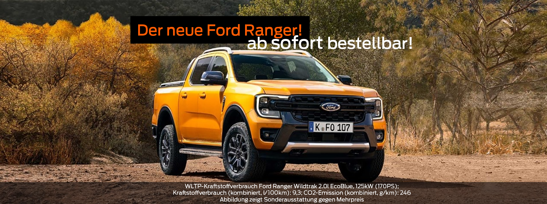 FORD RANGER LIMITED | 2.0l Ecoblue, 125 kW (170 PS), 6-Gang-Automatikgetriebe